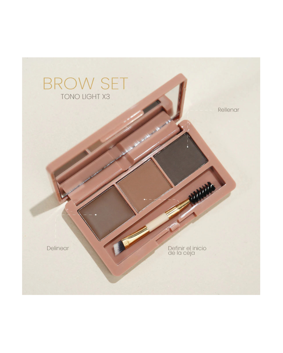 Trio de Cejas Brow Set nueva presentación Montoc