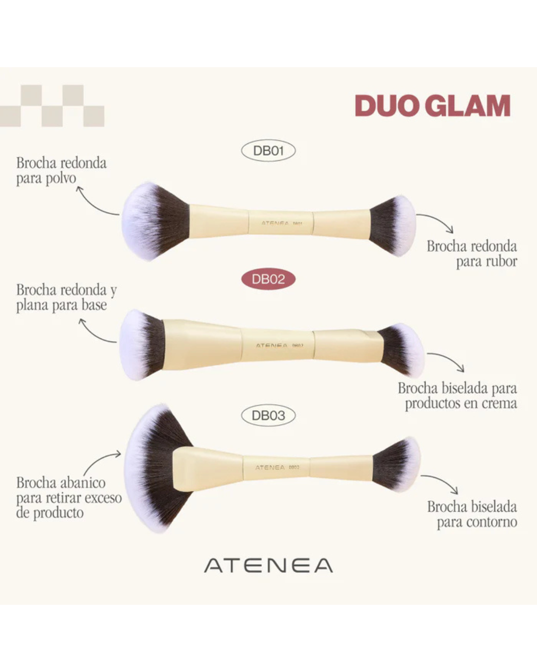 Brocha Dúo Contorno Y Abanico Atenea