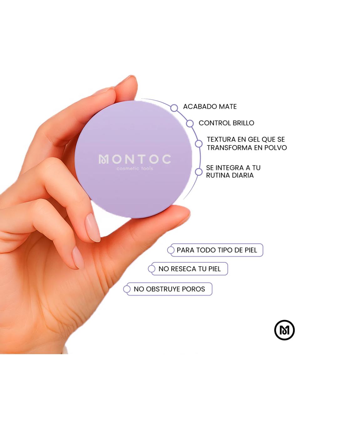Polvo compacto Soft-Powder En Gel Oil Control Montoc