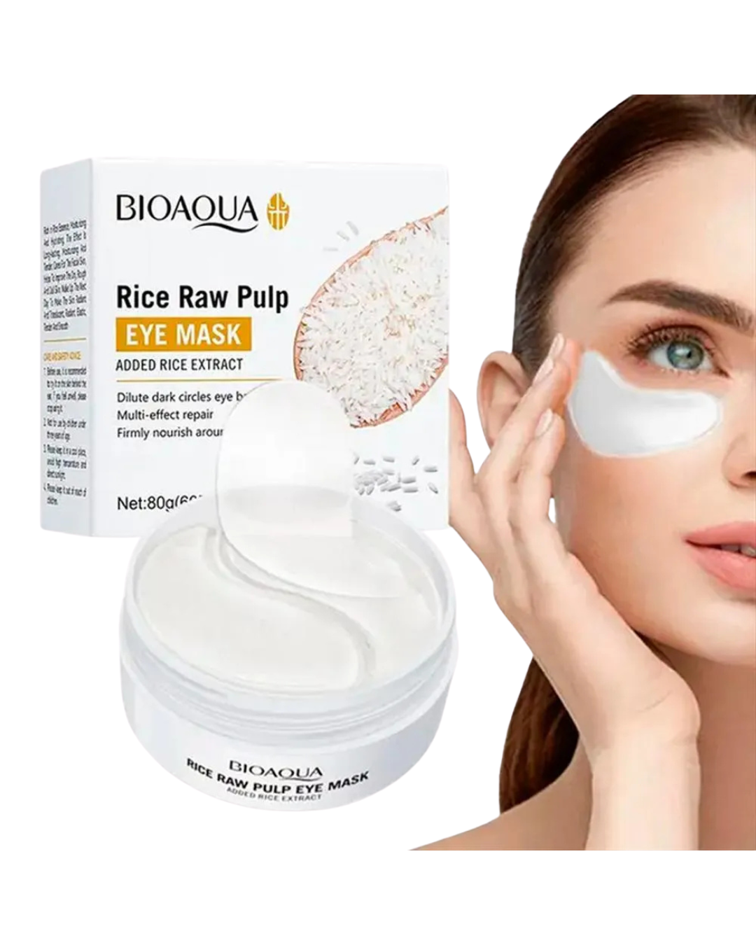 Parche De Ojos De Arroz Blanco Bioaqua