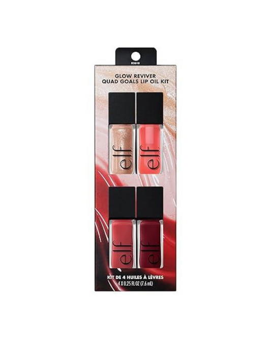 Set x 4 Glow Reviver Lip Oil Glimmer e.l.f