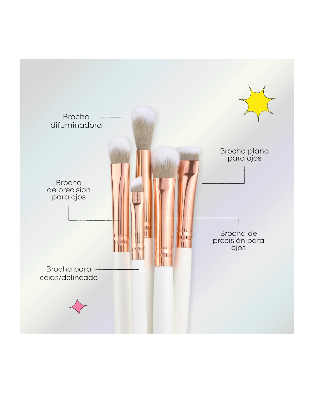 Kit de brochas Sunshine X 10 pcs Lula